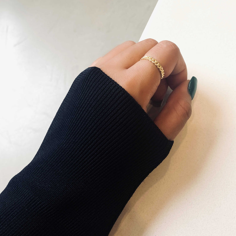 The M Jewelers- The Thin Cuban Link Ring (Silver)