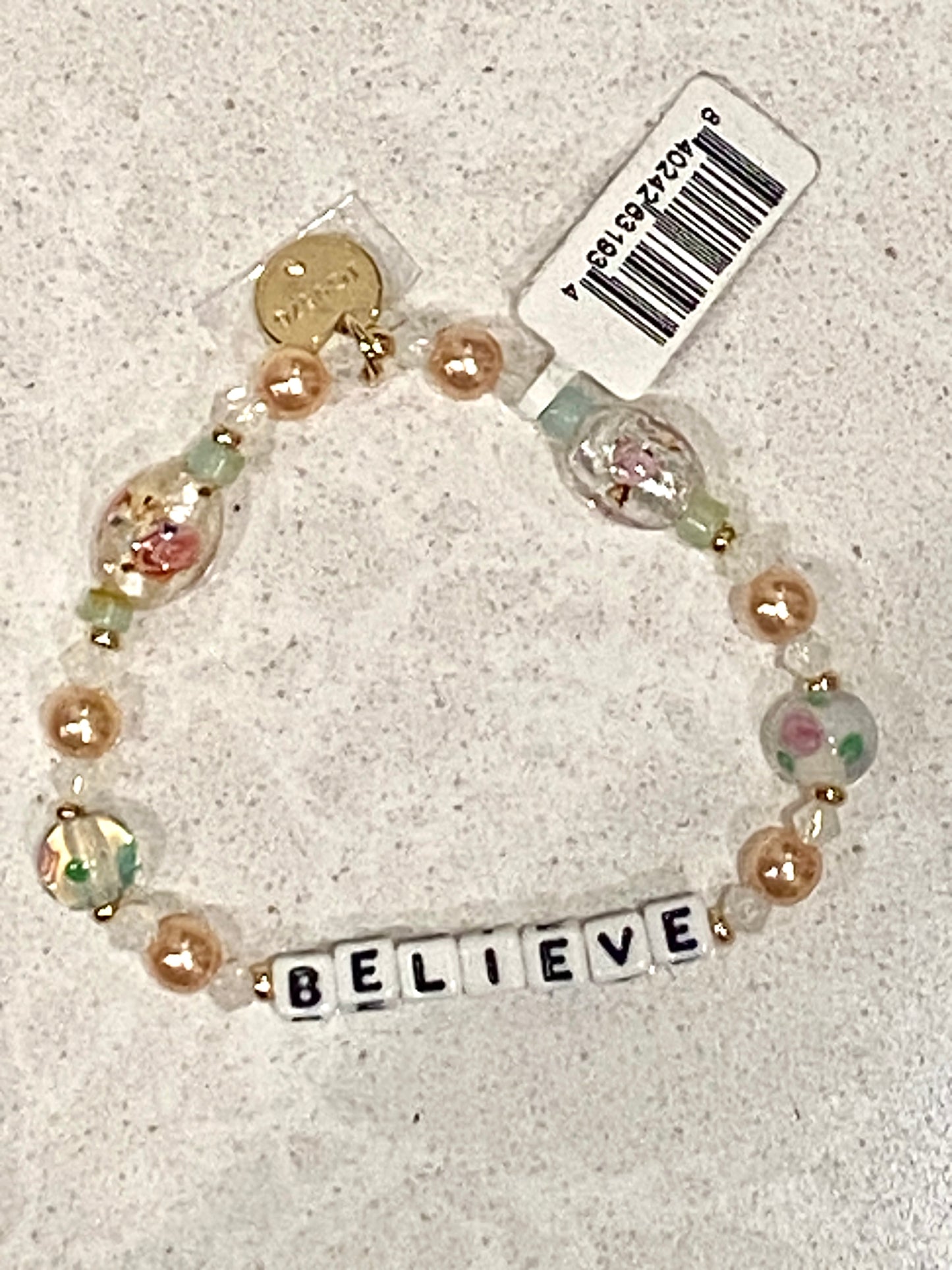 Little Words Project- Garden Party Bracelet- BELIEVE