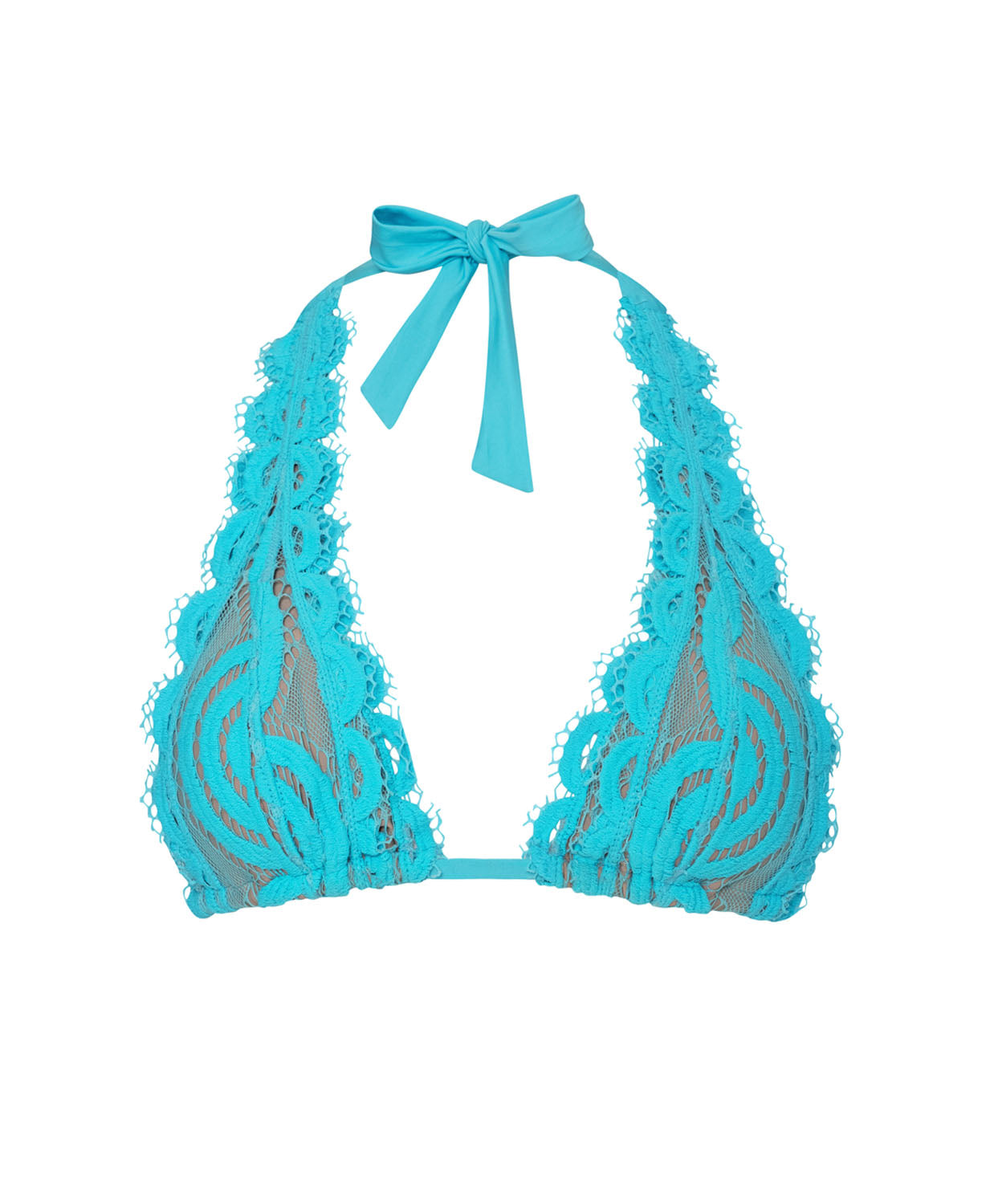 PQ Swim- Lace Halter Bikini Top