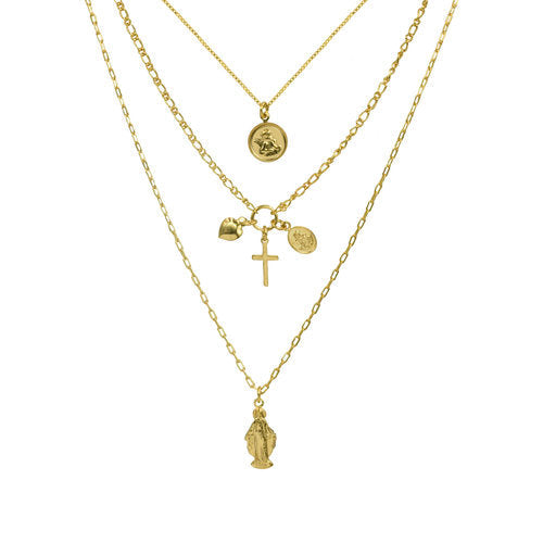 The M Jewelers- The Full Saint Layer Necklace