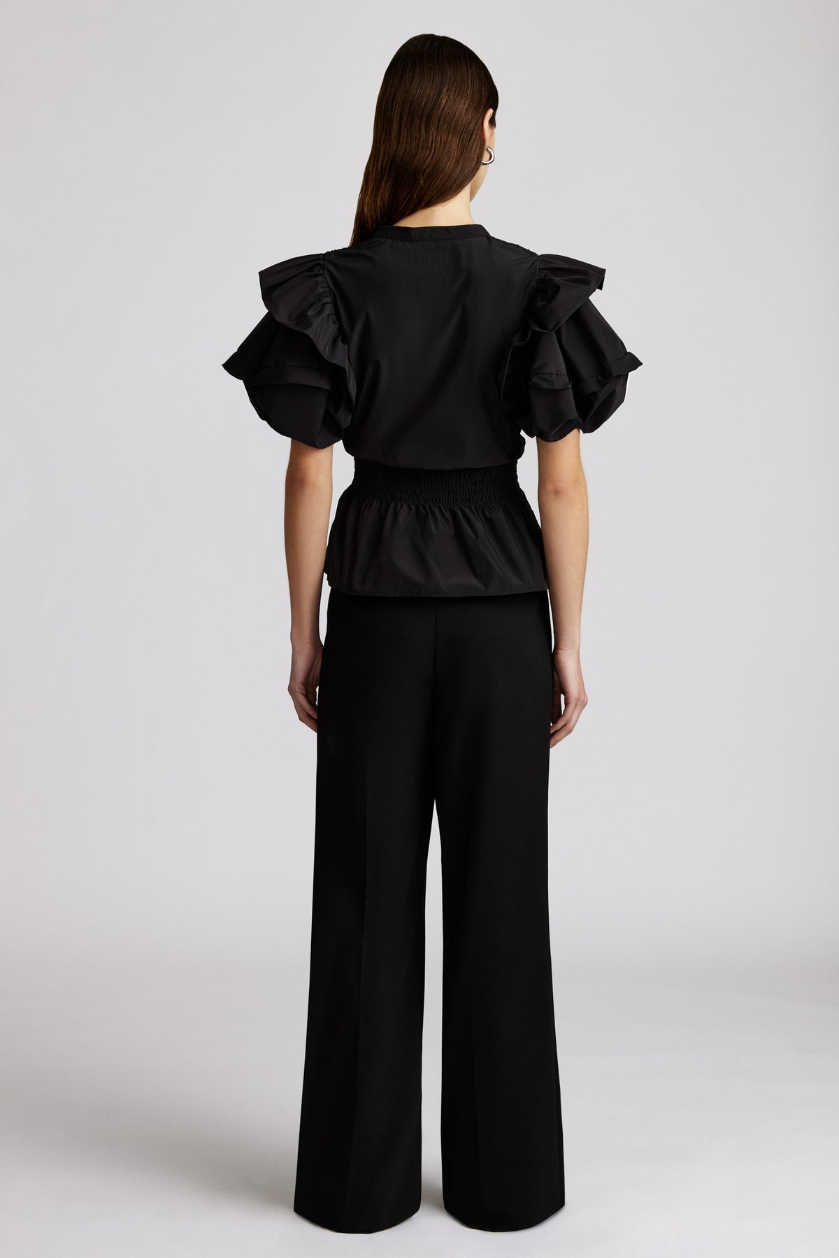 Zac Posen- Puff Sleeve Taffeta Top