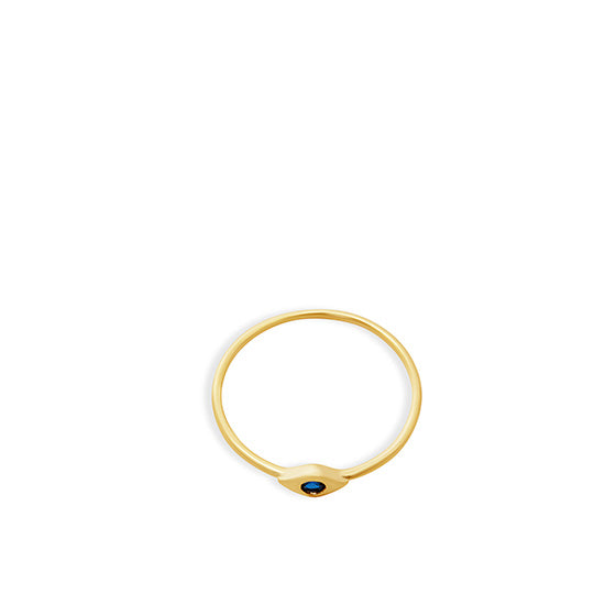 The M Jewelers- The Mini Evil Eye Gem Stone Ring (Gold)