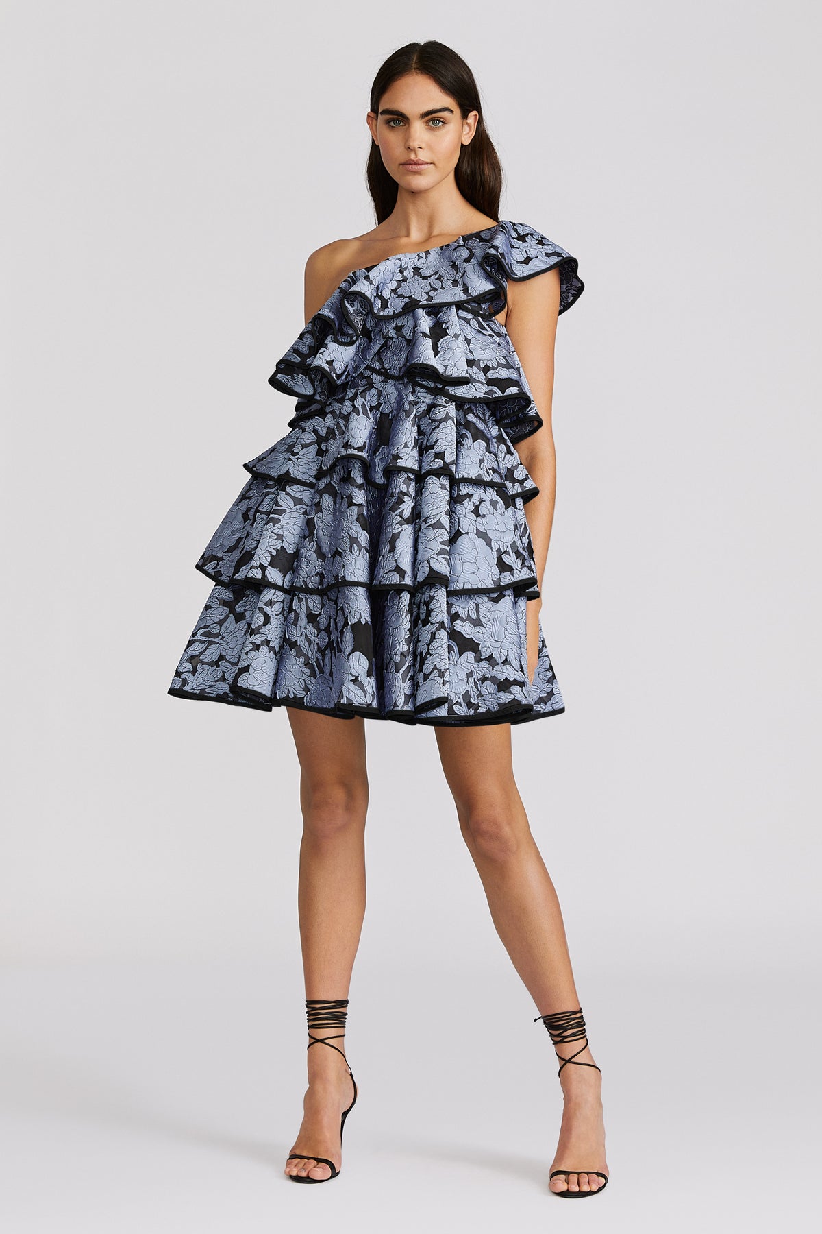 Zac Posen- One Shoulder Ruffle Dress