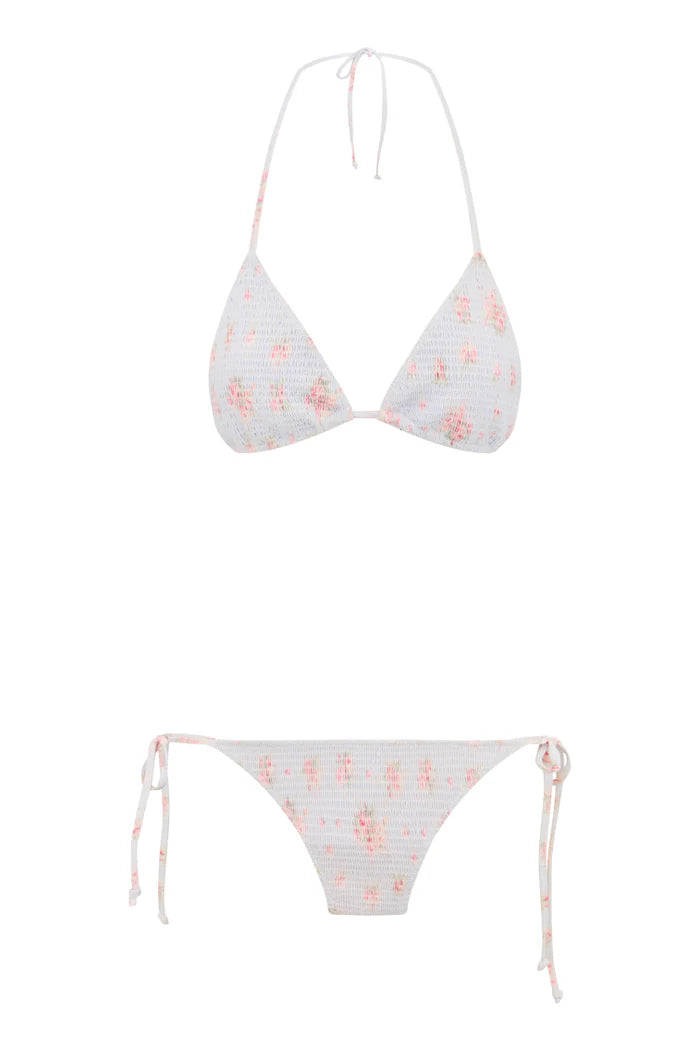 LoveShackFancy- Saoirse Floral Smocked Bikini Top