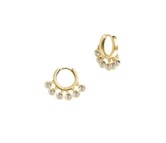 The M Jewelers- The Tiny Pave Huggie Earrings