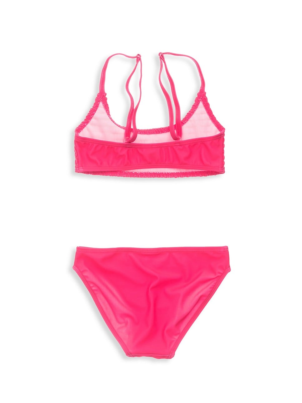 Snapper Rock- Lipstick Shirred Cropped Bikini