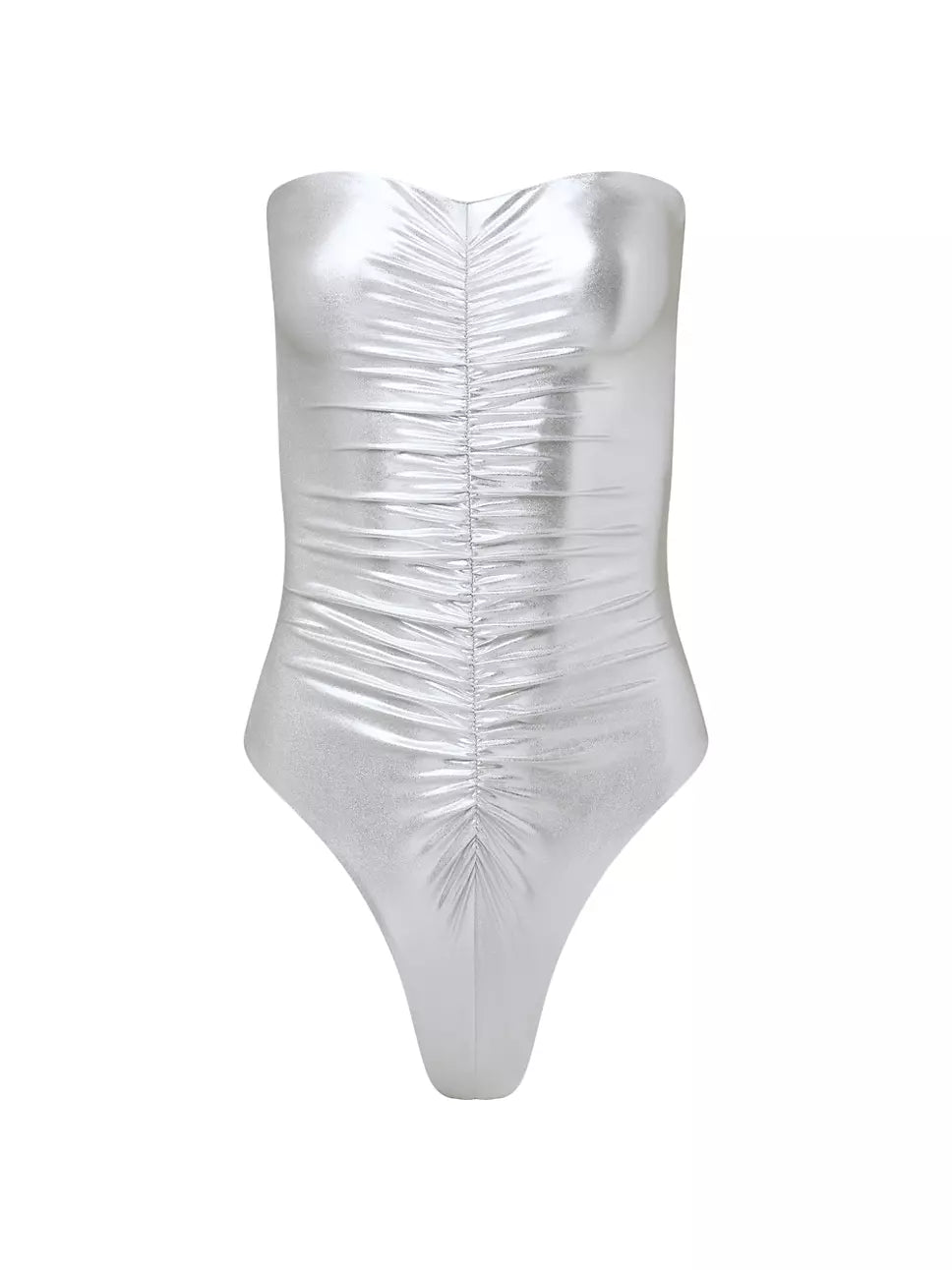 WeWoreWhat- Strapless Ruched One Piece