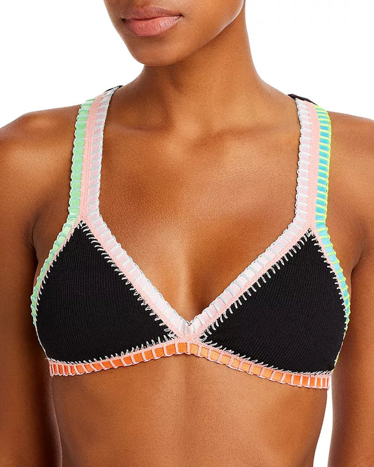 PQ Swim- Crochet Trim Bikini Top