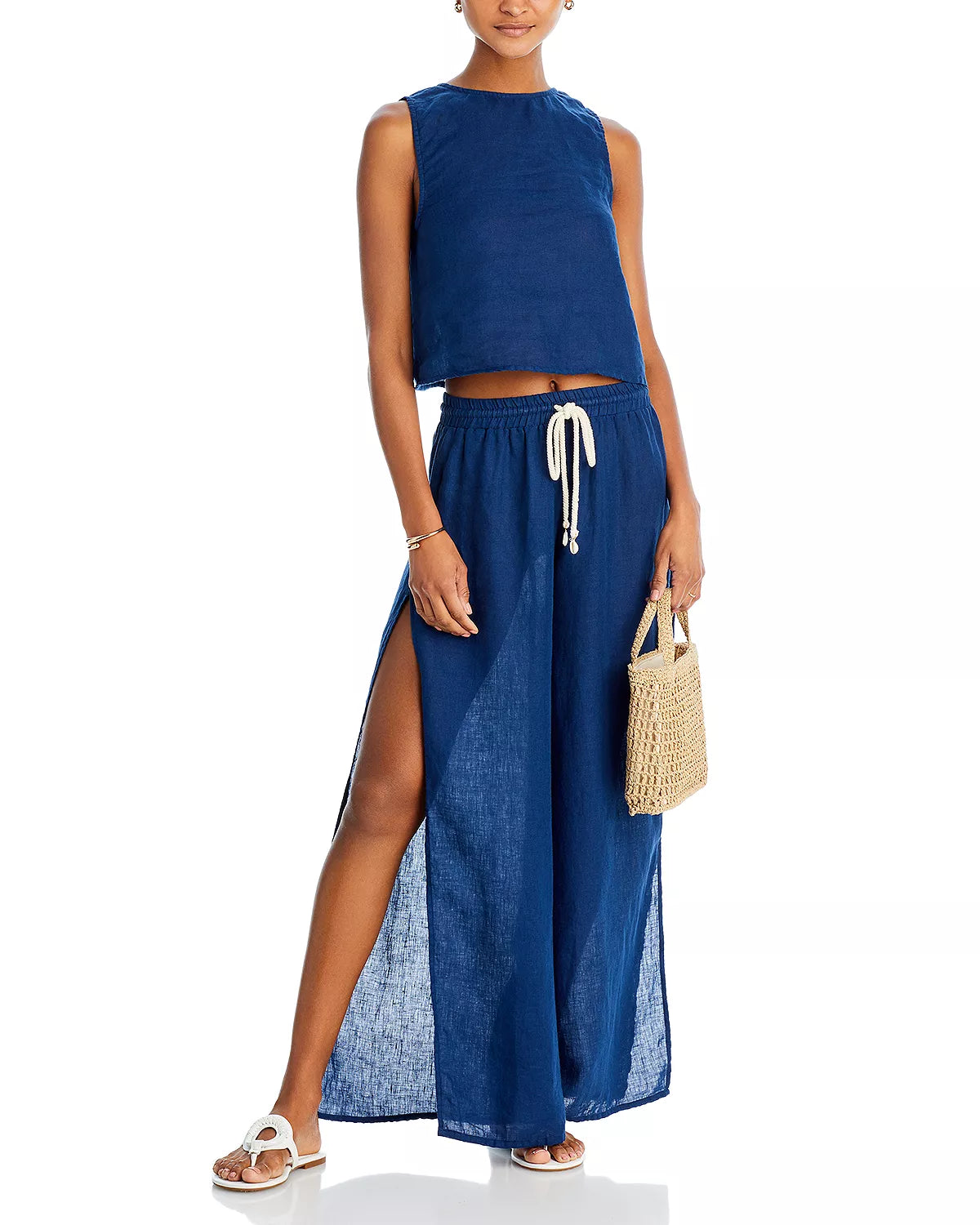 PQ Swim- AQUA Linen Cover Up Pants