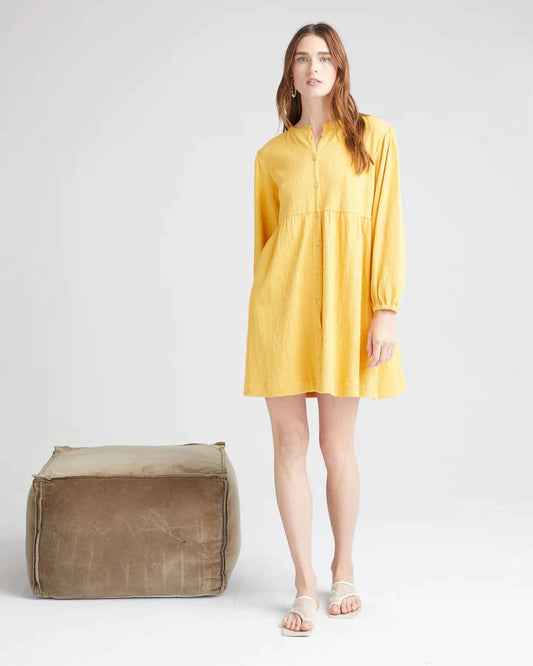 Richer Poorer- Cloud Button Up Dress