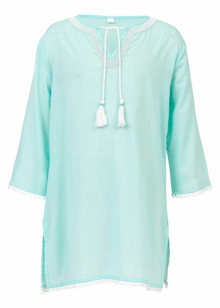 Snapper Rock- Mint & White Beads Classic Kaftan