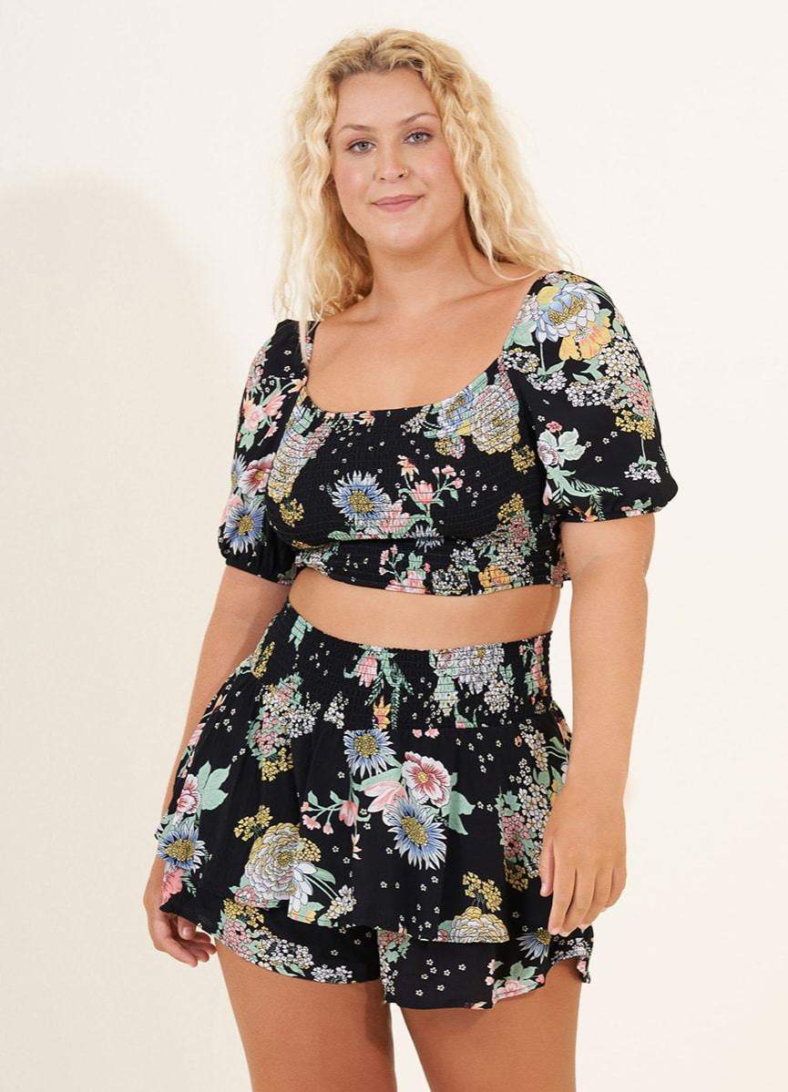 Maaji- Black Bouquet Riley Top