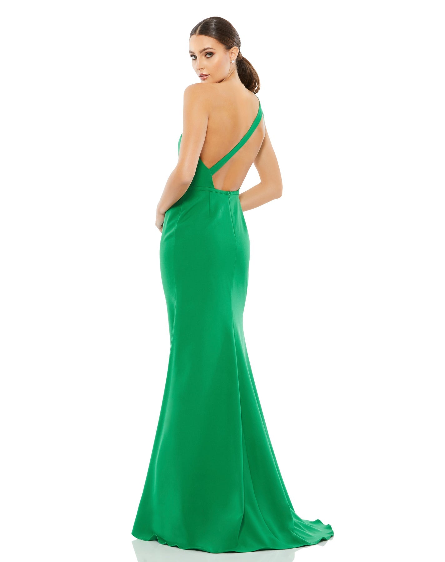 Mac Duggal- One Shoulder Jersey Mermaid/Trumpet Gown