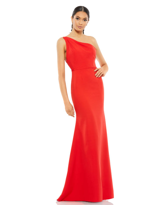 Mac Duggal- One Shoulder Jersey Mermaid/Trumpet Gown