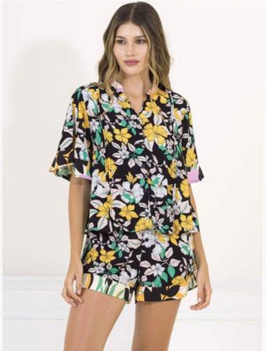 Maaji- Black Calendula Sarabeth Resort Pajama Set