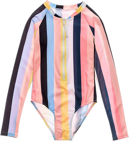 Snapper Rock- Opti Stripe Long Sleeve Surf Suit