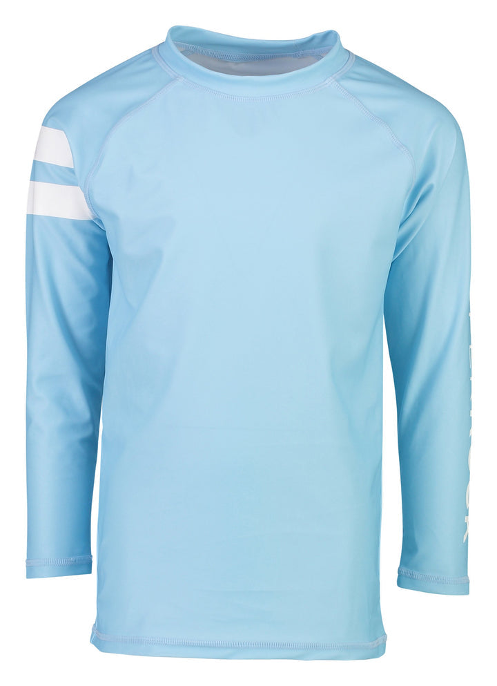 Snapper Rock- Light Blue & White Band Long Sleeve Rash Opt