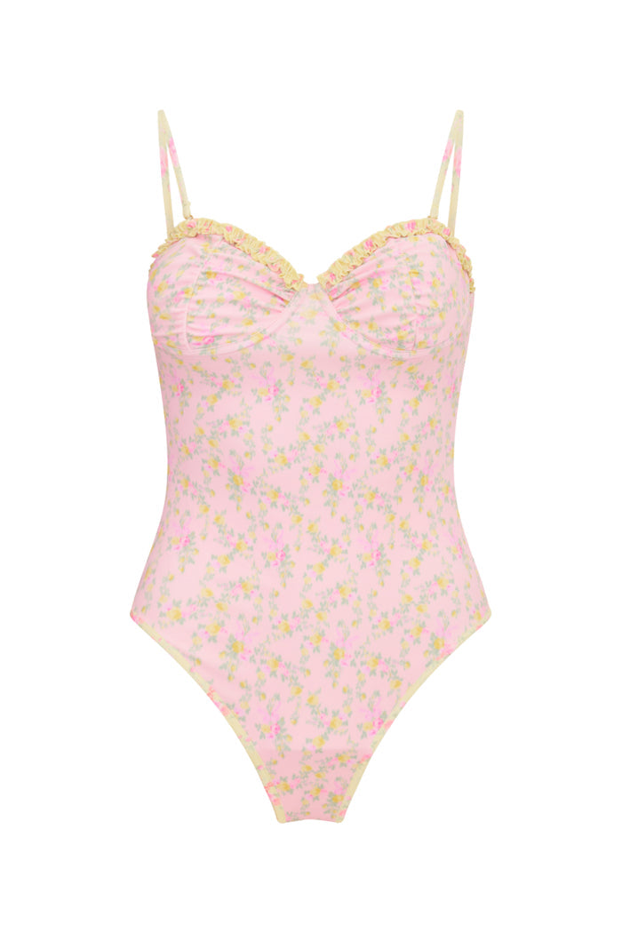 LoveShackFancy- Brooksie Floral One Piece Suit