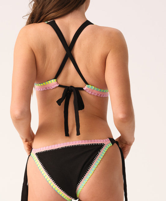 PQ Swim- Crochet Trim Bikini Bottom