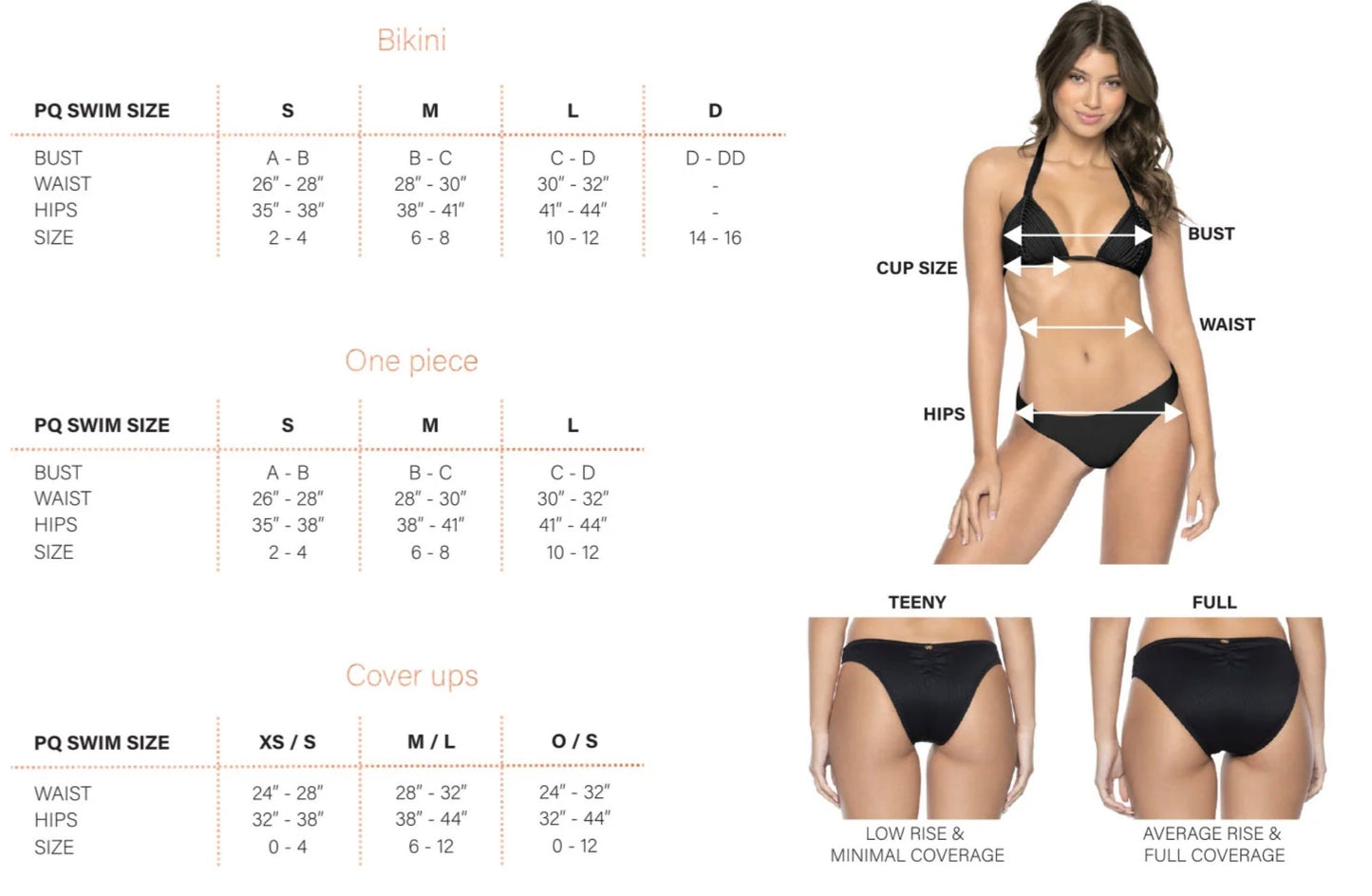 PQ Swim- Basic Ruched Bikini Bottom (Teeny Fit)