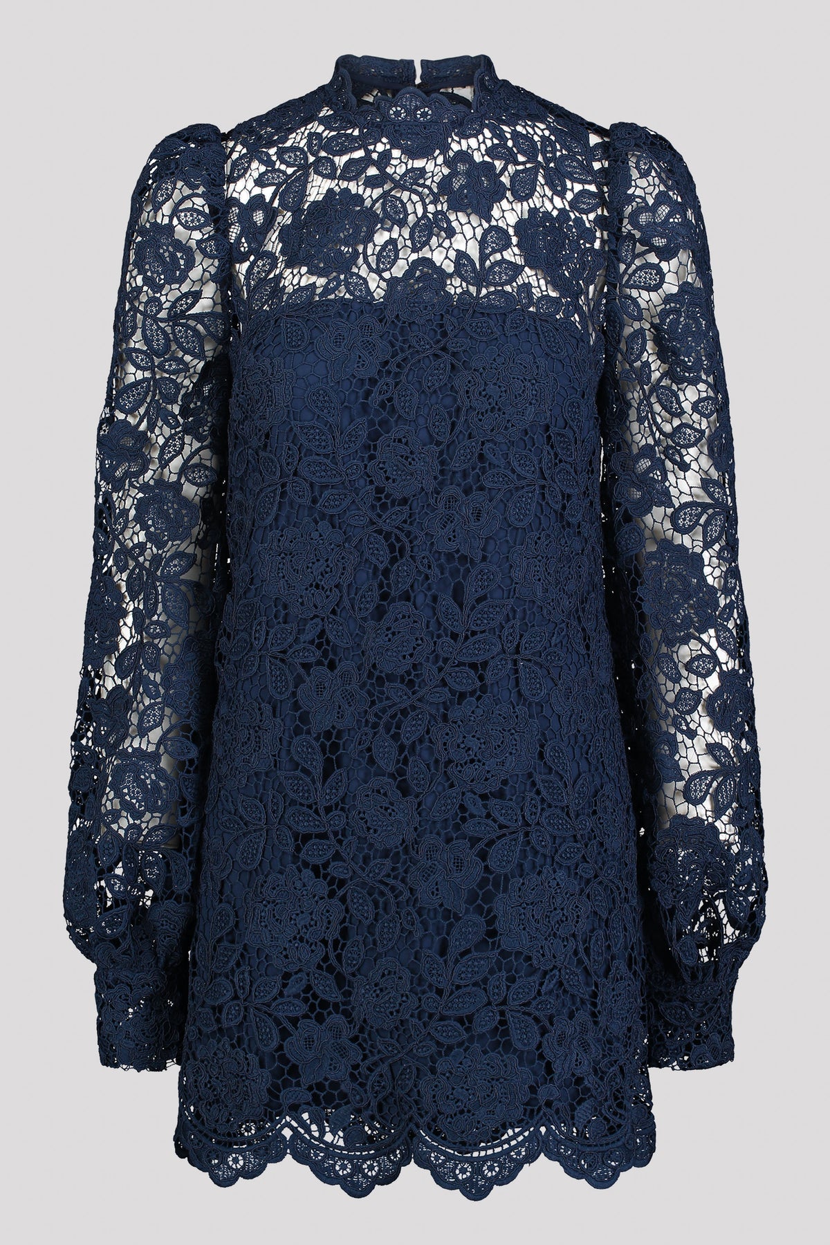 Zac Posen- Long Sleeve Guipure Lace Dress