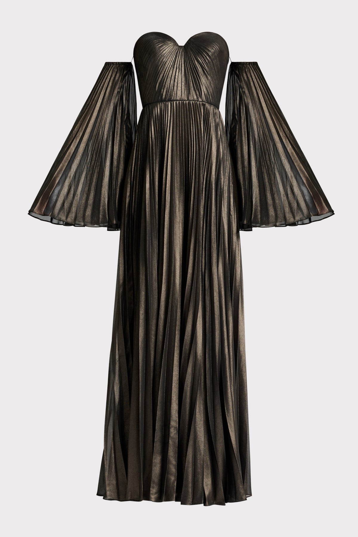 Zac Posen- Off Shoulder Pleated Gown