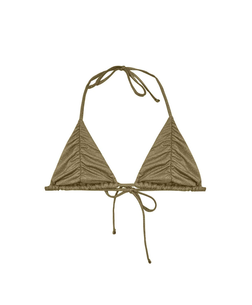 PQ Swim- Ruched Triangle Bikini Top