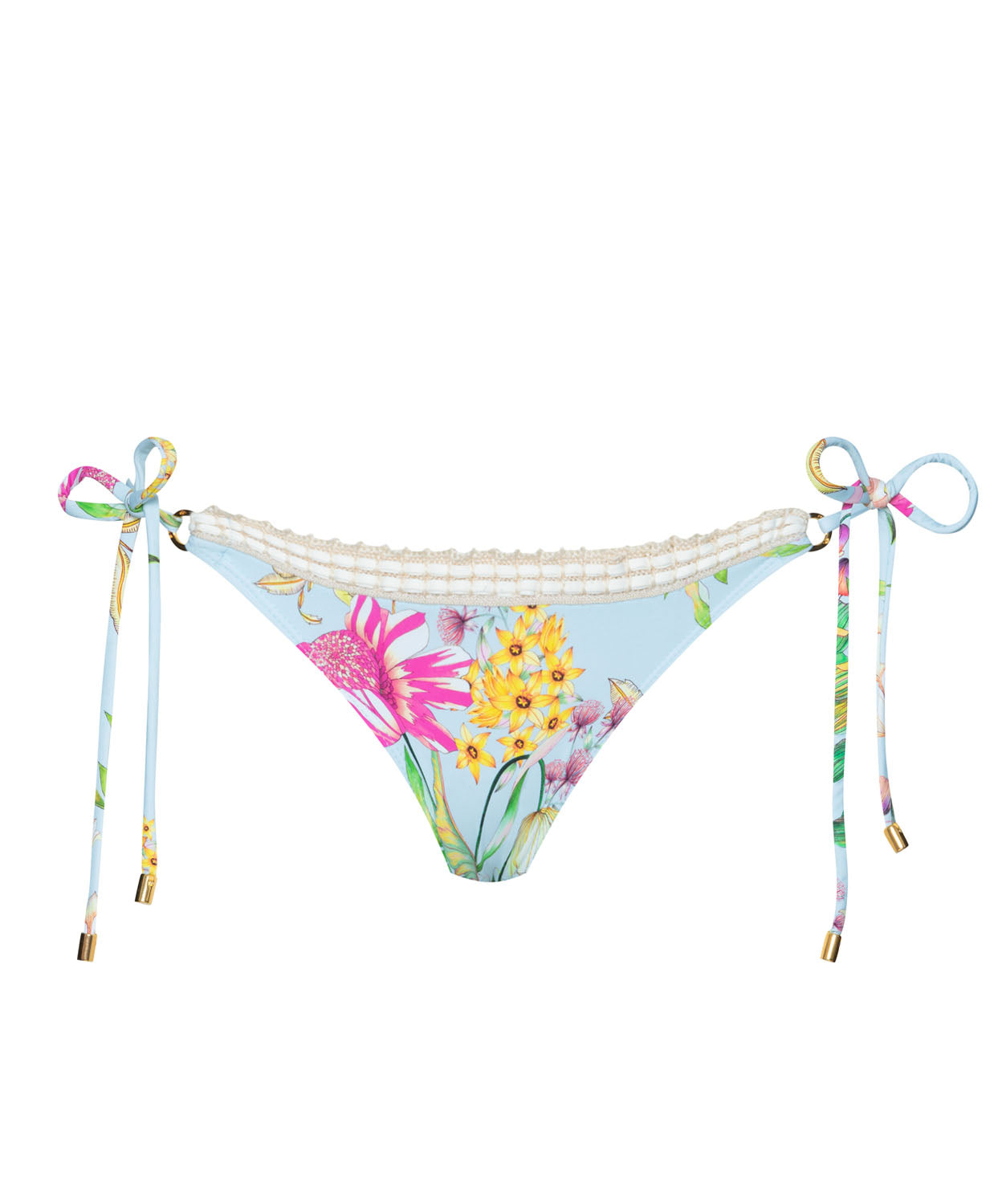 PQ Swim- Kyle Crochet Trim Triangle Bikini Top