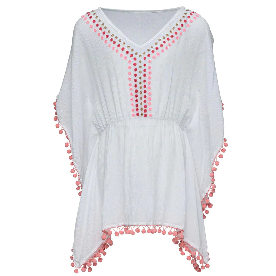 Snapper Rock- White & Dotty Cover Up