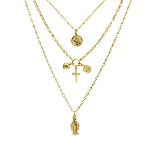 The M Jewelers- The Full Saint Layer Necklace