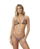 PQ Swim- Embroidered Tie Bikini Bottom