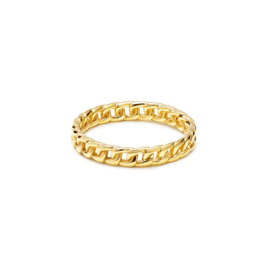 The M Jewelers- The Thin Cuban Link Ring (Gold)