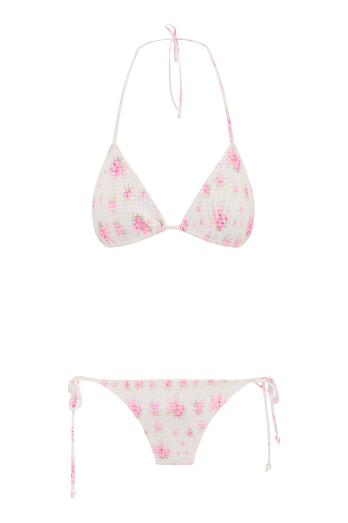 LoveShackFancy- Saoirse Floral Smocked Bikini Bottom