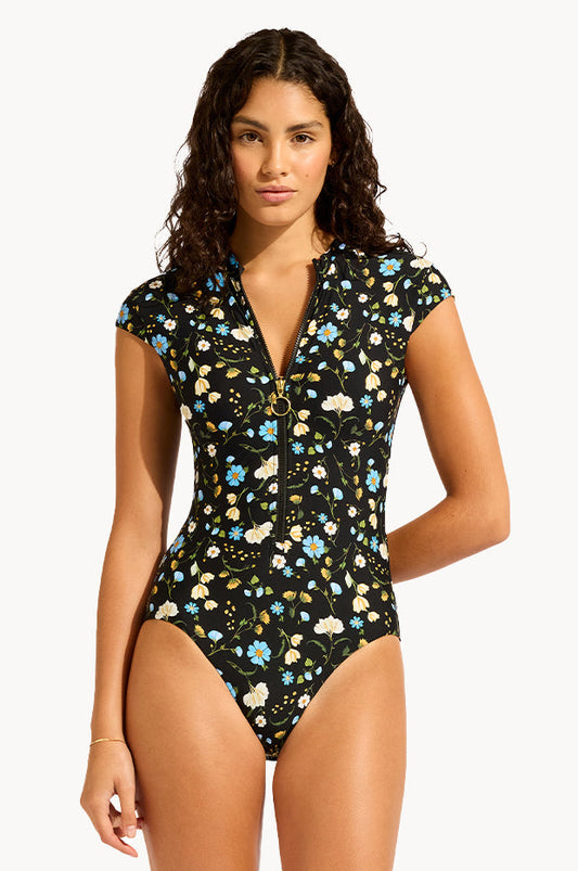 Seafolly Australia- Zip Front One Piece Suit