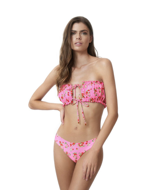 PQ Swim- Remi Ruched REVERSIBLE Bandeau Bikini Top