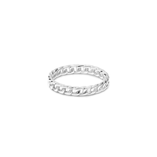 The M Jewelers- The Thin Cuban Link Ring (Silver)