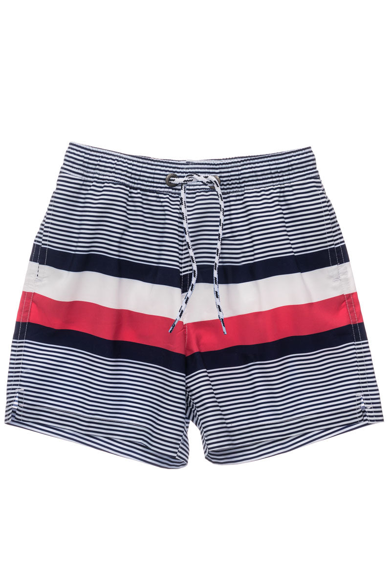 Snapper Rock- Navy Stripe Volley Board Shorts