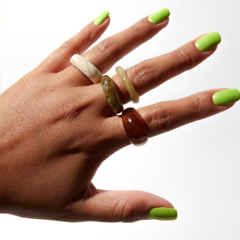 The M Jewelers- The Dallas Resin Ring (Green))