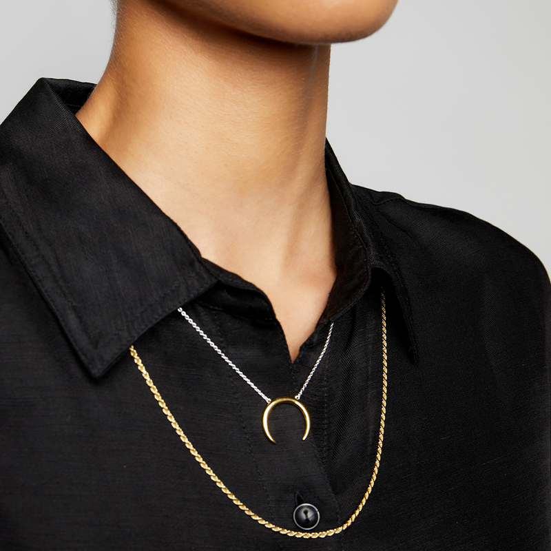 The M Jewelers- The Horn Necklace (Gold/Silver)