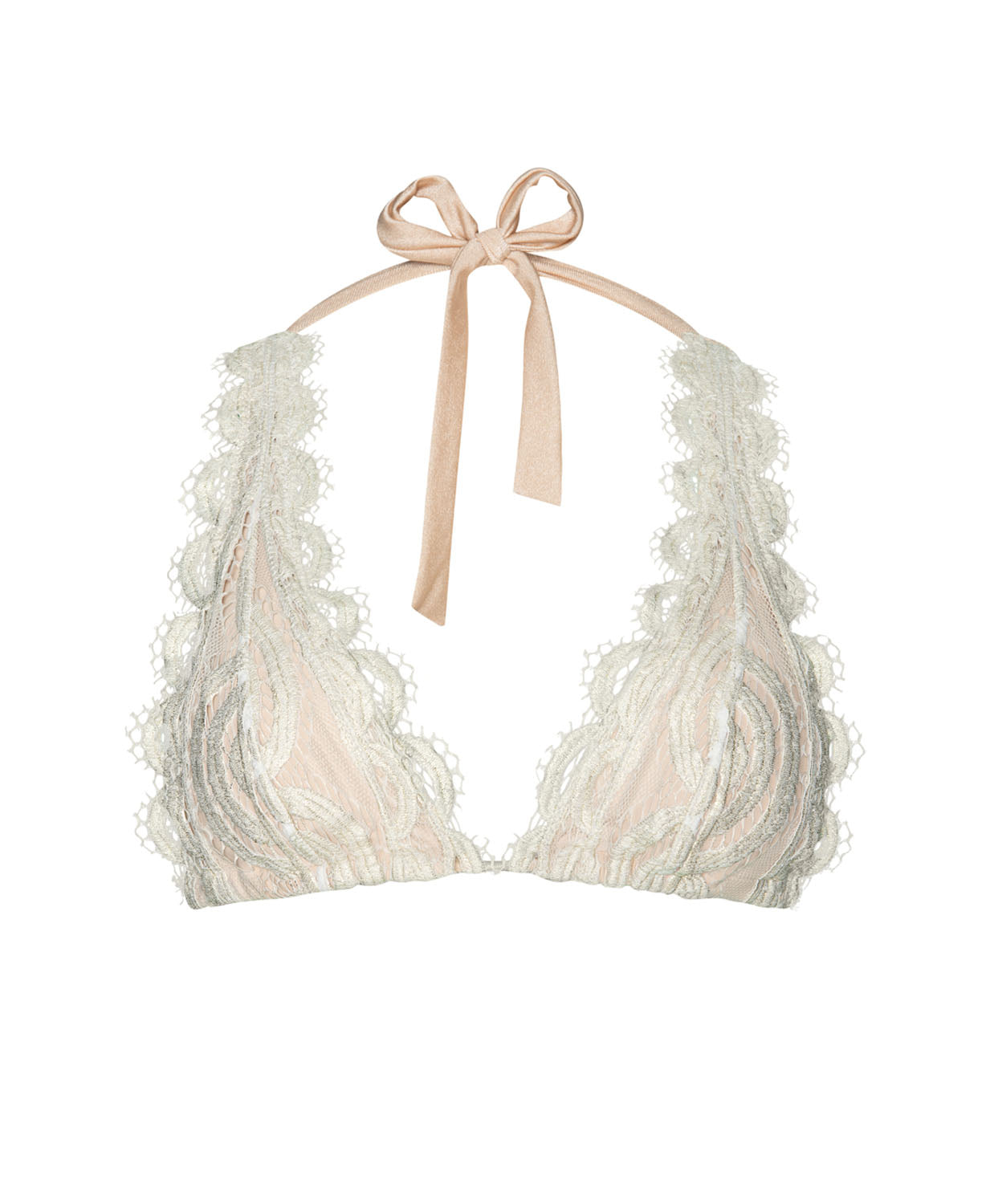 PQ Swim- Lace Halter Bikini Top