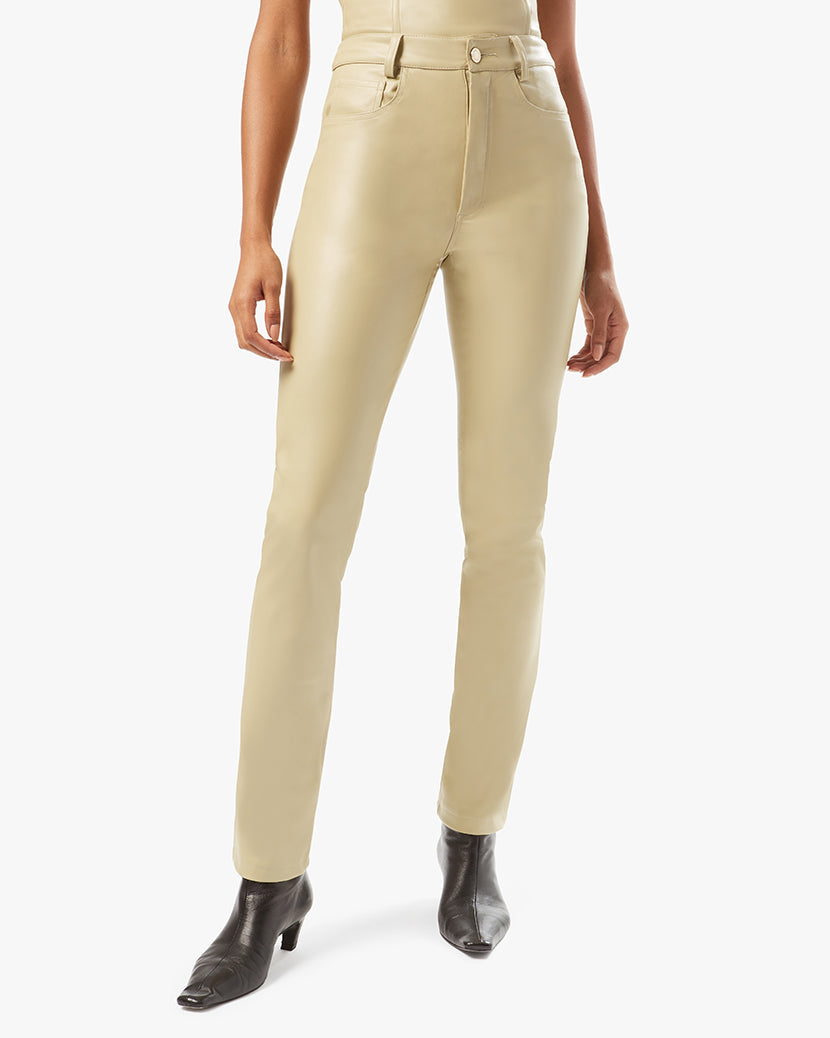 WeWoreWhat- Vegan Leather Kick Flare Pant