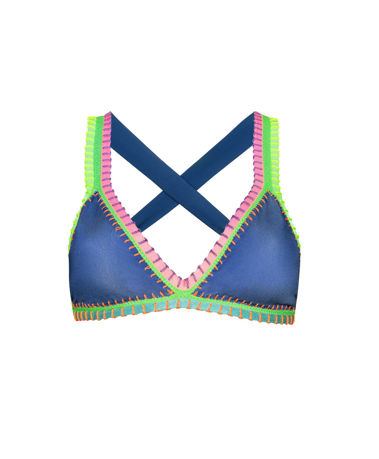 PQ Swim- Crochet Trim Bikini Top