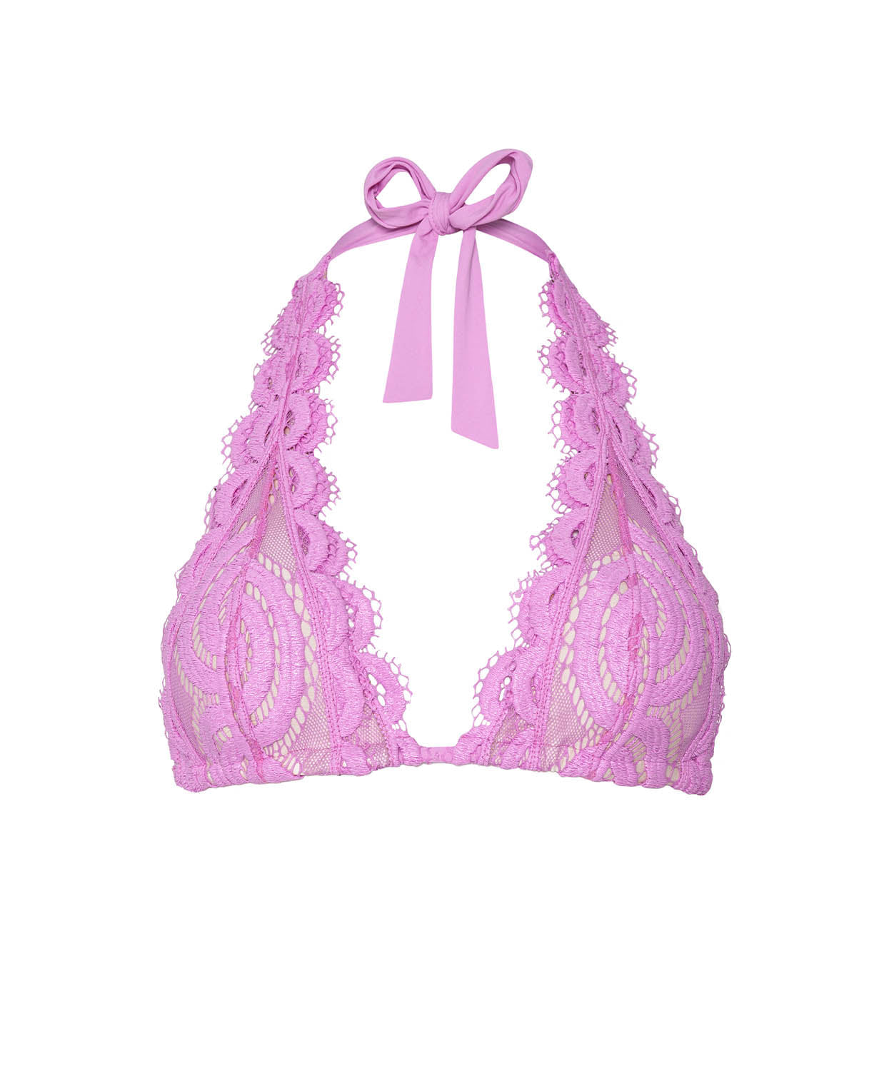 PQ Swim- Lace Halter Bikini Top