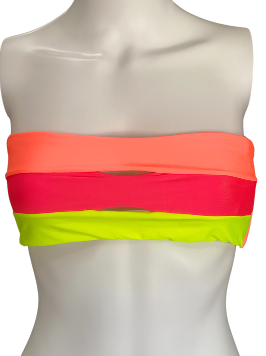 PQ Swim- Color Block Bandeau Bikini Top