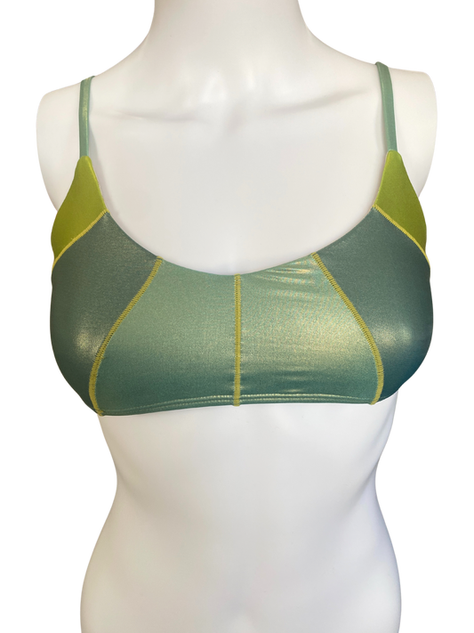 PQ Swim- PRODUCTION SAMPLE- Metallic Bikini Top