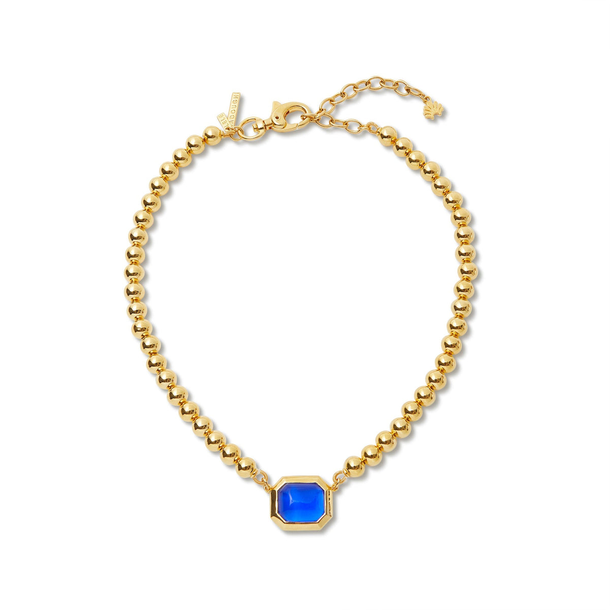 Lele Sadoughi- Cobalt Bezel Jewel Beaded Necklace