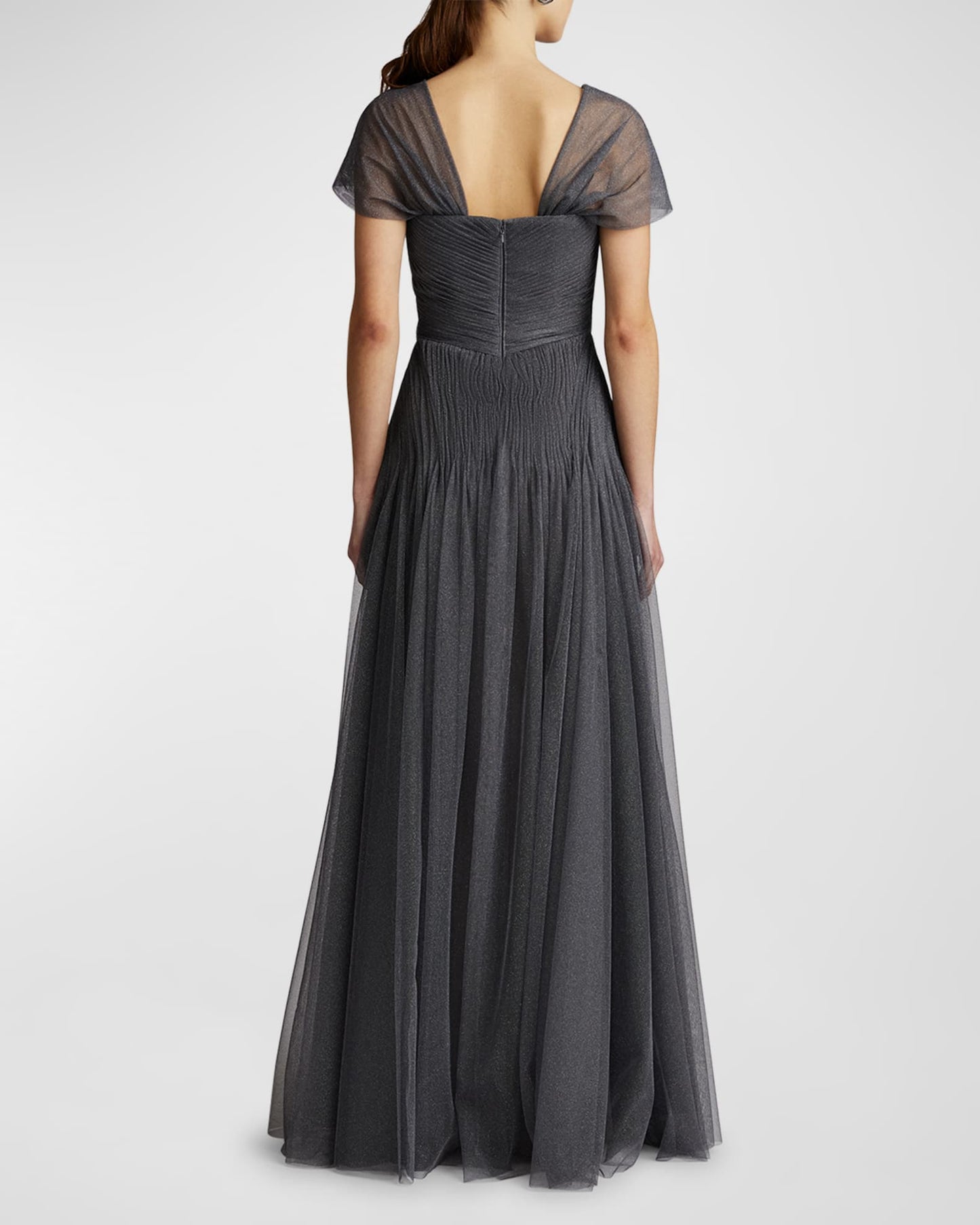 Zac Posen- Removable Cap Sleeve Tulle Gown